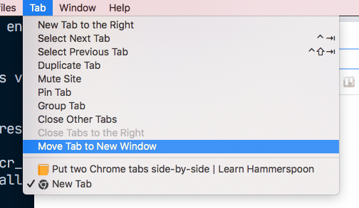 Screenshot of the menu item we want to click.