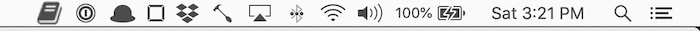 System menu bar with your menu icon.